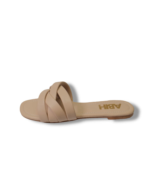 BEIGE COMFY SLIDES